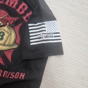 Relentless Defender IAFF Firefighter Memorial T-Shirt Black Small Last Alarm